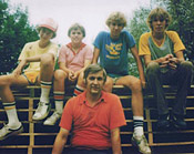 Todd Lehman, Lance Lehman, Roger Lehman (front), Brett Lehman, Todd Kreimann